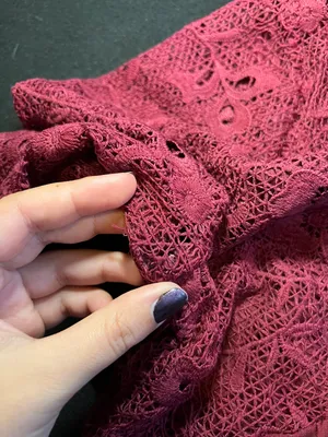 Altar’d State Maroon Lace Dress thumbnail 4