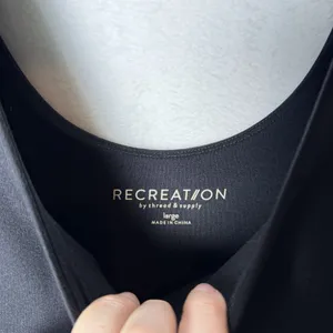 Recreation By Thread & Supply Black Athletic Tank Dress Women's size L thumbnail 3