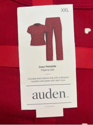 Auden Pajamas 2 Piece Red Size XXL thumbnail 2