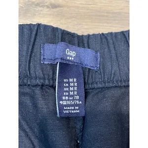 Gap Black Linen‑Cotton Cropped Pants Size M Lightweight thumbnail 5