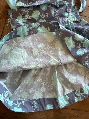 NWT Free People Meet Me in Maui Blue Purple Floral Mini Dress L thumbnail 10