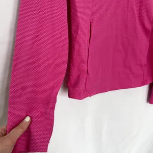 Tommy‎ Bahama Active deep pink quarter zip golf long sleeved top women's S nylon thumbnail 4