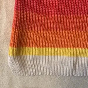 Cupcake Clothing womens small max sunrise colorblock sweater cute bright pink or thumbnail 5