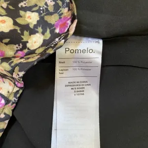 Pomelo Floral Puff Sleeve Mini Dress Black‎ Purple Square Neck Smocked Back M thumbnail 5