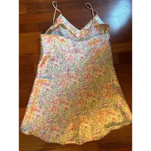 VTG 90s Kathryn Floral Satin Slip Dress Nightie Size Medium Cottage Romantic EUC thumbnail 2