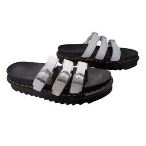 Dr Martens Blaire Slide White Black Platform Sandals Womens 10 Docs Summer thumbnail 4