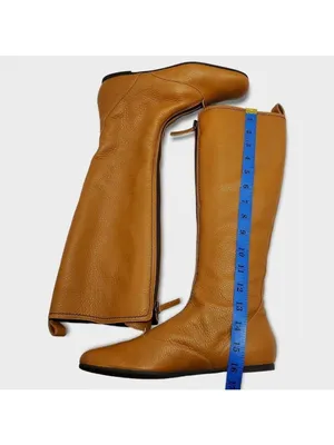 Vicini Tapeet Zipper Tall Leather Boot Front Zip Up Flat Riding Boots Sz 37.5 thumbnail 5