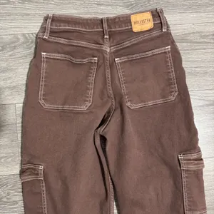 Hollister Ultra High-Rise Dad Jeans‎ Brown Cargo Contrast Stitch 3R W26 L31 thumbnail 7
