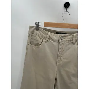 Stitch Star Womens 10‎ Khaki Tan Wide Leg Jeans Raw Hem SS2881-1 thumbnail 4