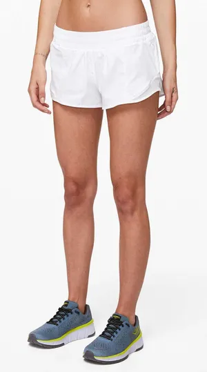 Lululemon Hotty Hot II Low Rise Short 2.5" White Size 10 Run Gym thumbnail 1
