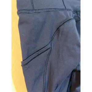 Lululemon Women's Fast Free Crop II Leggings Blue Size 4 High-Rise Standard thumbnail 4