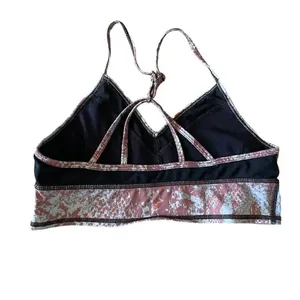 Women’s Multicolor Straps V-Neck Sporty Running Bra Sz S thumbnail 3