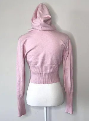 Baby pink zip up sweater Size M thumbnail 4