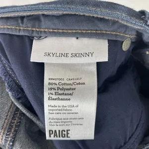 Paige Skyline Skinny Dark Wash Twilight Jeans thumbnail 7