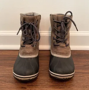 Sorel Slimpack ll Lace Boot Sz 7.5 Leather Winter Duck Boot Lace Up thumbnail 8