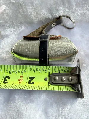 Gold Miniature Key Chain Handbag Handcrafted with Leather form Florence Italy thumbnail 5