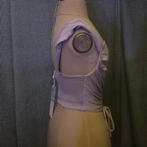 Oh Polly Lilac Ruched Crop Tank Top Summer Baddie Coquette Girl Festival Pin Up thumbnail 4