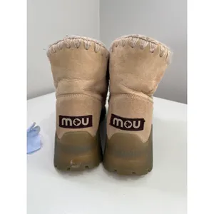 Mou Eskimo Tan Sheepskin Shearling Boots St. Moritz‎ Scout Lug Sole Size 37 thumbnail 2