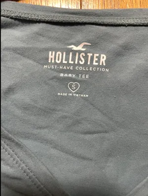 Hollister Blue V-Neck Crop Top thumbnail 2