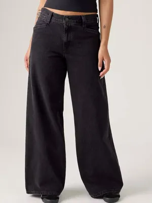 Levi's 28x31 Women's 94 Baggy Wide Leg Jeans Over Exposure - Black thumbnail 4