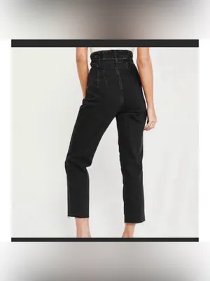 Abercrombie & Fitch high-rise paperbag waist jeans Mom jeans size 8 Regular EUC thumbnail 2