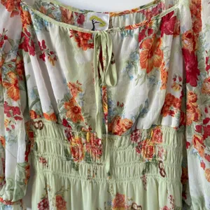 Anthropologie Fig and Flower Women's Boho Floral Print Tiered Maxi‎ Dress Sz S thumbnail 4
