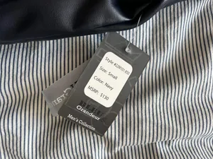 Navy Biker jacket Blue thumbnail 3
