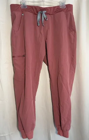 Figs Zamora‎ Jogger Scrub Pants Mauve Pink Large Petite thumbnail 1