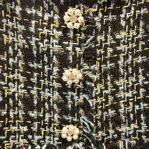 LIKELY Robin Dress Tweed‎ Jeweled Button Front Mini Preppy size 6 thumbnail 5