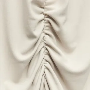 NEW Zara LONG Ruched Keyhole DRAPED HALTER Maxi DRESS Gown Size XS thumbnail 10