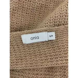 Onia Tan Open Knit Crochet Maxi Slip Sweater Dress Beach Resort Coastal Small thumbnail 4