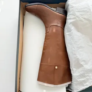 Ann Taylor Ladies Equestrian Tall Riding Boots NEW Size 9 Leather Pecan Brown thumbnail 5