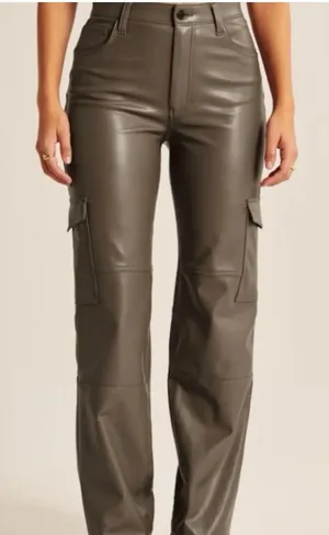 Abercrombie Leather Cargo Relaxed Pants thumbnail 3