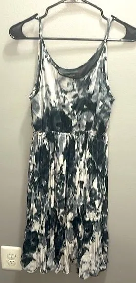 Miss Me MM Couture Women's Tie‎ Dye Black White Chiffon Dress Size S thumbnail 1