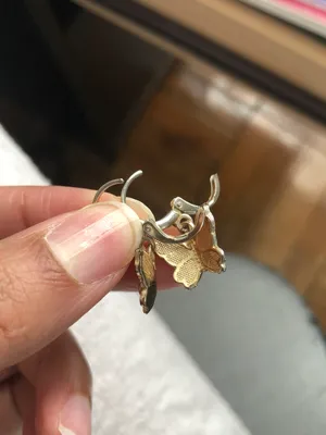 Free People 14k Gold Butterfly Earrings thumbnail 10