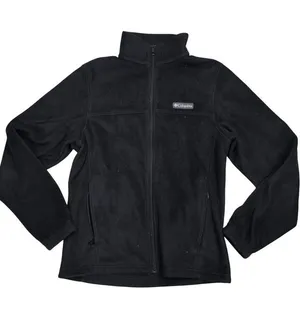 Columbia Womens Black Full-Zip Fleece Jacket Size Small warm winter fall thumbnail 1