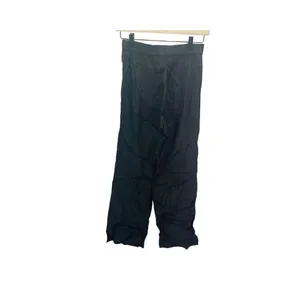 SALTWATER LUXE Casual Black Satin Pants Sz XS Wide Leg Stretch‎ Waist Career thumbnail 4