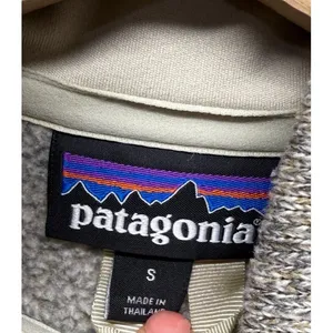 Patagonia Better Sweater Women‎ Sz S Beige/Gray 1/4 Zip Fleece Jacket Pullover thumbnail 5