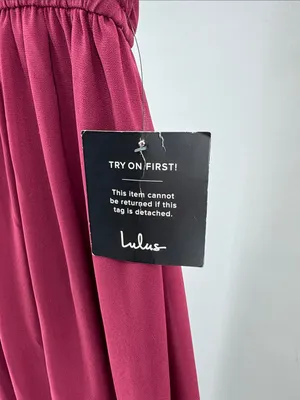 Lulus Lost in the Moment Burgundy Maxi Dress side slit S flutter sleeve bridesmaid thumbnail 12