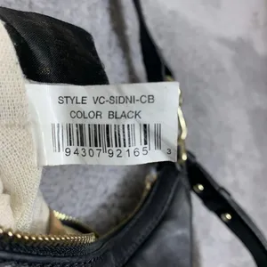 Vince‎ Camuto Crossbody Bag Womens Small Black Leather Pleated Crescent Hobo thumbnail 13