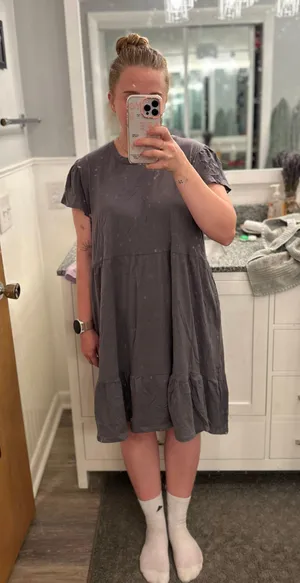 Time And Tru Gray/blue Dress thumbnail 1