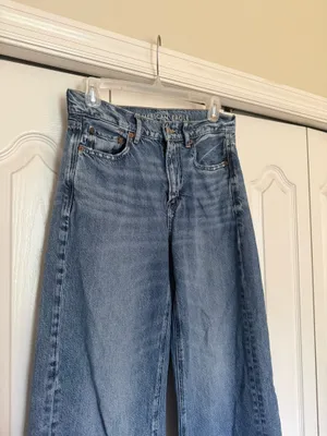American Eagle High Waisted Baggy Wide Leg Jeans thumbnail 2