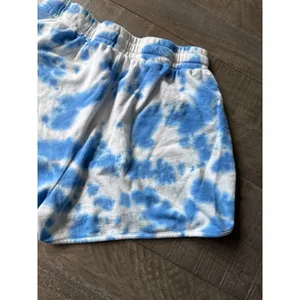 Jane and Delancey Women's‎ Blue White Tie-Dye Lounge Shorts Size Medium thumbnail 7