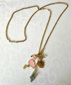 Pink Flamingo Necklace (222) 🦩 thumbnail 2