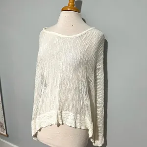 NEW NWT White Wide Arm See Through Shawl thumbnail 3