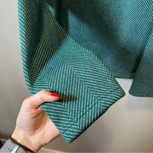 J. Crew Women’s Long Sleeve Funnel Neck Pullover Sweater Green XL‎ thumbnail 6
