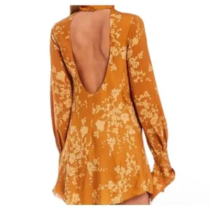 NWT Free People Aries Mini Dress Size S Open Back thumbnail 2