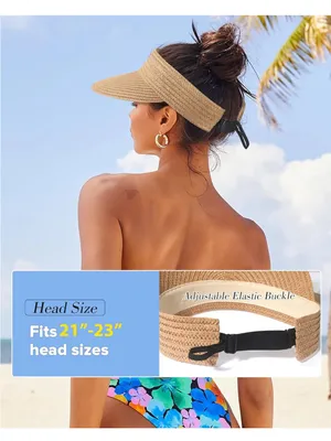 Straw Visor Sun Hat thumbnail 3