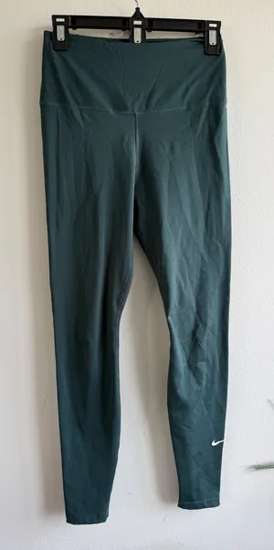 Nike Dri Fit Teal Leggings Athletic Workout‎ Yoga Pants Women Size S thumbnail 1