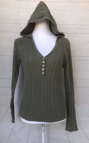 Natural Reflections Green‎ hooded sweater Size Medium thumbnail 1